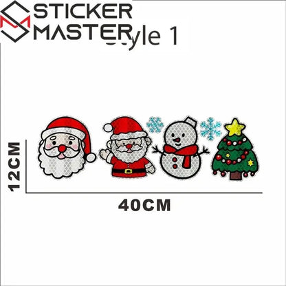 Yılbaşı Araç Sticker Seti | Çizik Kapatıcı Noel Baba ve Kardan Adam Figürleri Sticker Master