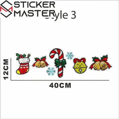 Yılbaşı Araç Sticker Seti | Çizik Kapatıcı Noel Baba ve Kardan Adam Figürleri Sticker Master