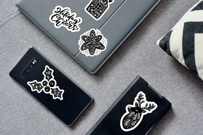 30 Adet Yılbaşı Christmas JDM Araba Stickers Motor Bisiklet Laptop Sticker Etiket Çıkartma Sticker Master