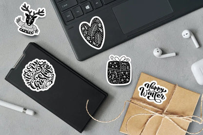 30 Adet Yılbaşı Christmas JDM Araba Stickers Motor Bisiklet Laptop Sticker Etiket Çıkartma Sticker Master