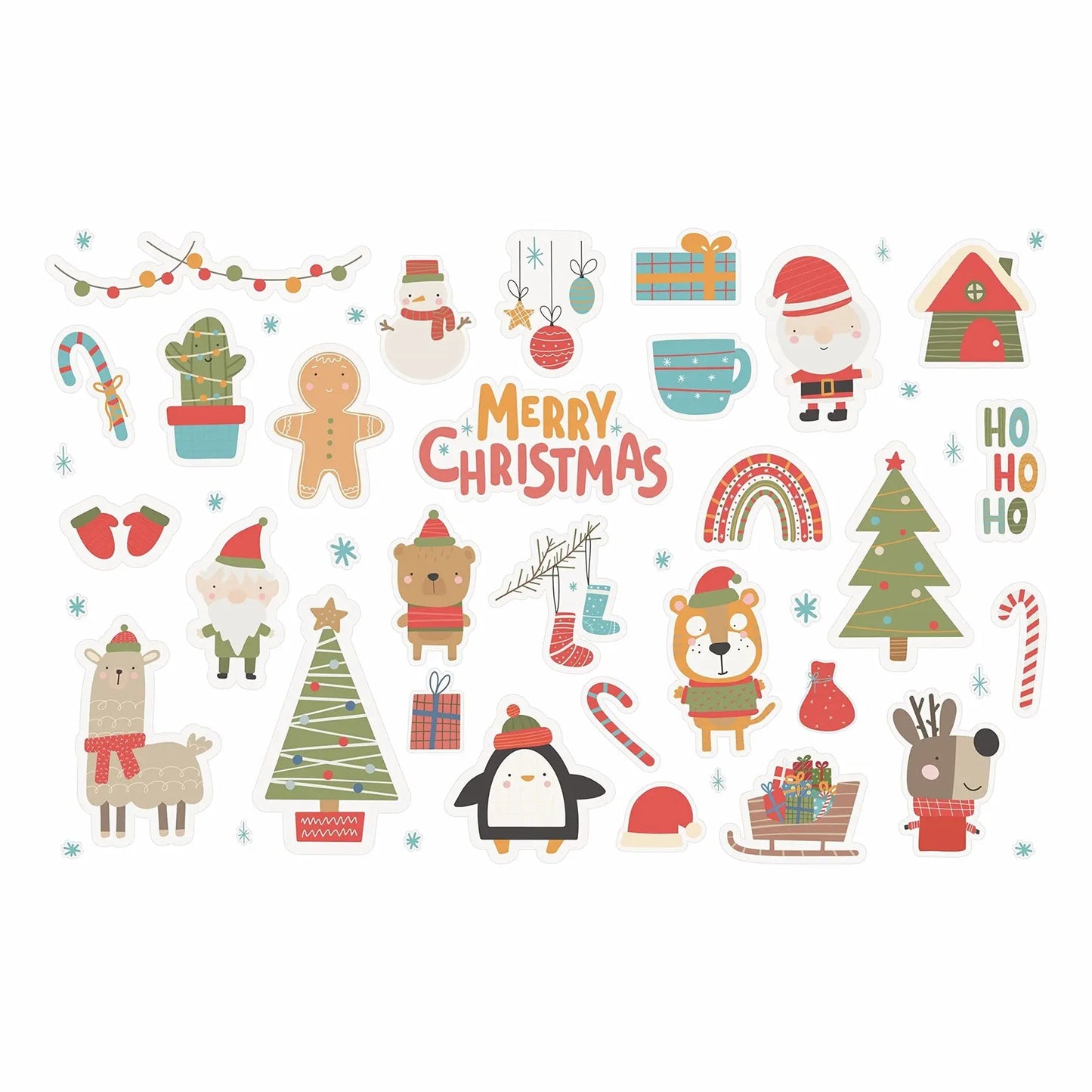100 Adet Yılbaşı Christmas Graffiti JDM Araba Stickers Motor Bisiklet Laptop Sticker Etiket Çıkartma