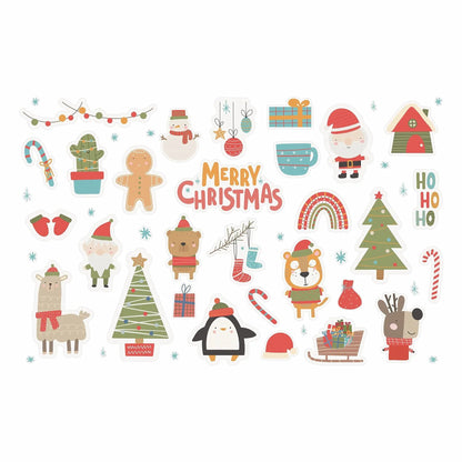 100 Adet Yılbaşı Christmas Graffiti JDM Araba Stickers Motor Bisiklet Laptop Sticker Etiket Çıkartma