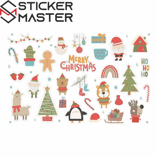 100 Adet Yılbaşı Christmas Graffiti JDM Araba Stickers Motor Bisiklet Laptop Sticker Etiket Çıkartma