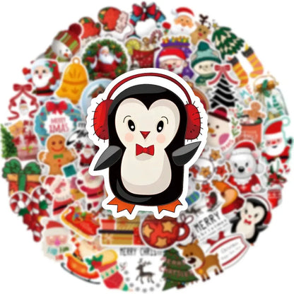 Yılbaşı Sticker Seti 50 Parça Noel Baba ve Geyik | Sticker Master - Sticker Master