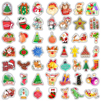 Yılbaşı Sticker Seti 50 Parça Noel Baba ve Geyik | Sticker Master - Sticker Master