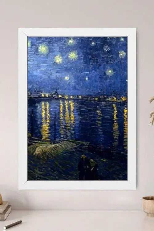 Sticker Master Rhone Üzerinde Yıldızlı Bir Gece' Çerçeveli Poster Tablo | Sanatın Büyüsünü Mekânınız