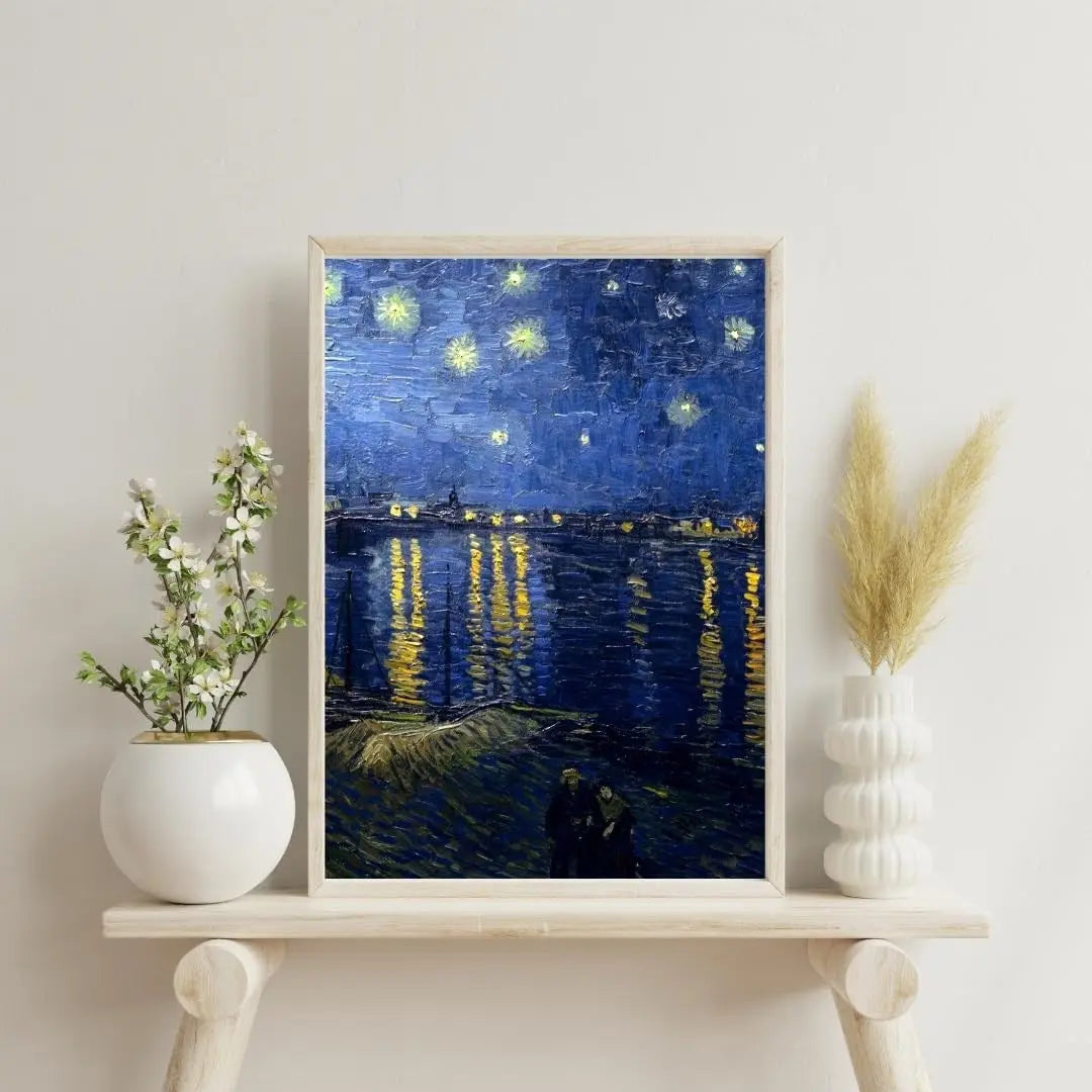 Sticker Master Rhone Üzerinde Yıldızlı Bir Gece' Çerçeveli Poster Tablo | Sanatın Büyüsünü Mekânınız