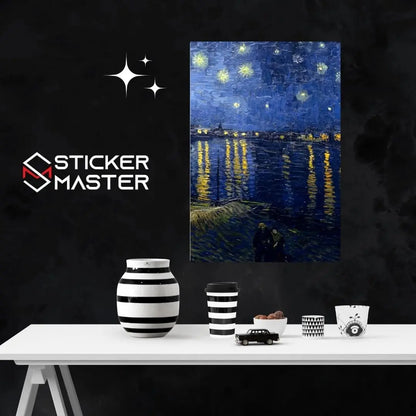 Sticker Master Rhone Üzerinde Yıldızlı Bir Gece' Çerçeveli Poster Tablo | Sanatın Büyüsünü Mekânınız