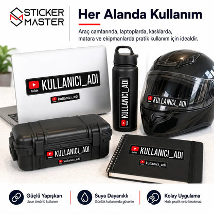 YouTube Sticker Seti 6 Parca mockup