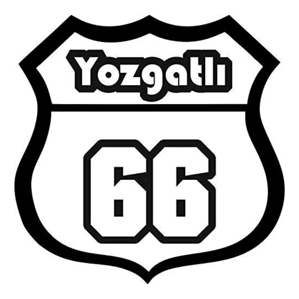 Sticker Master Yozgatlı 66 Sticker – 12 cm Plaka Tasarımlı Yerel Etiket