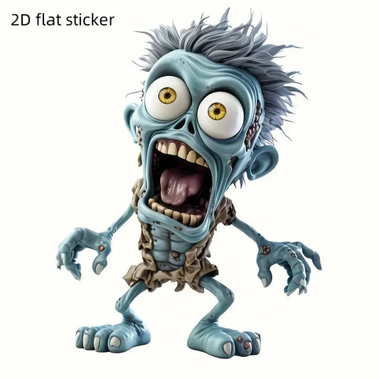 Çılgın zombi karikatür araba sticker - ana ürün görseli