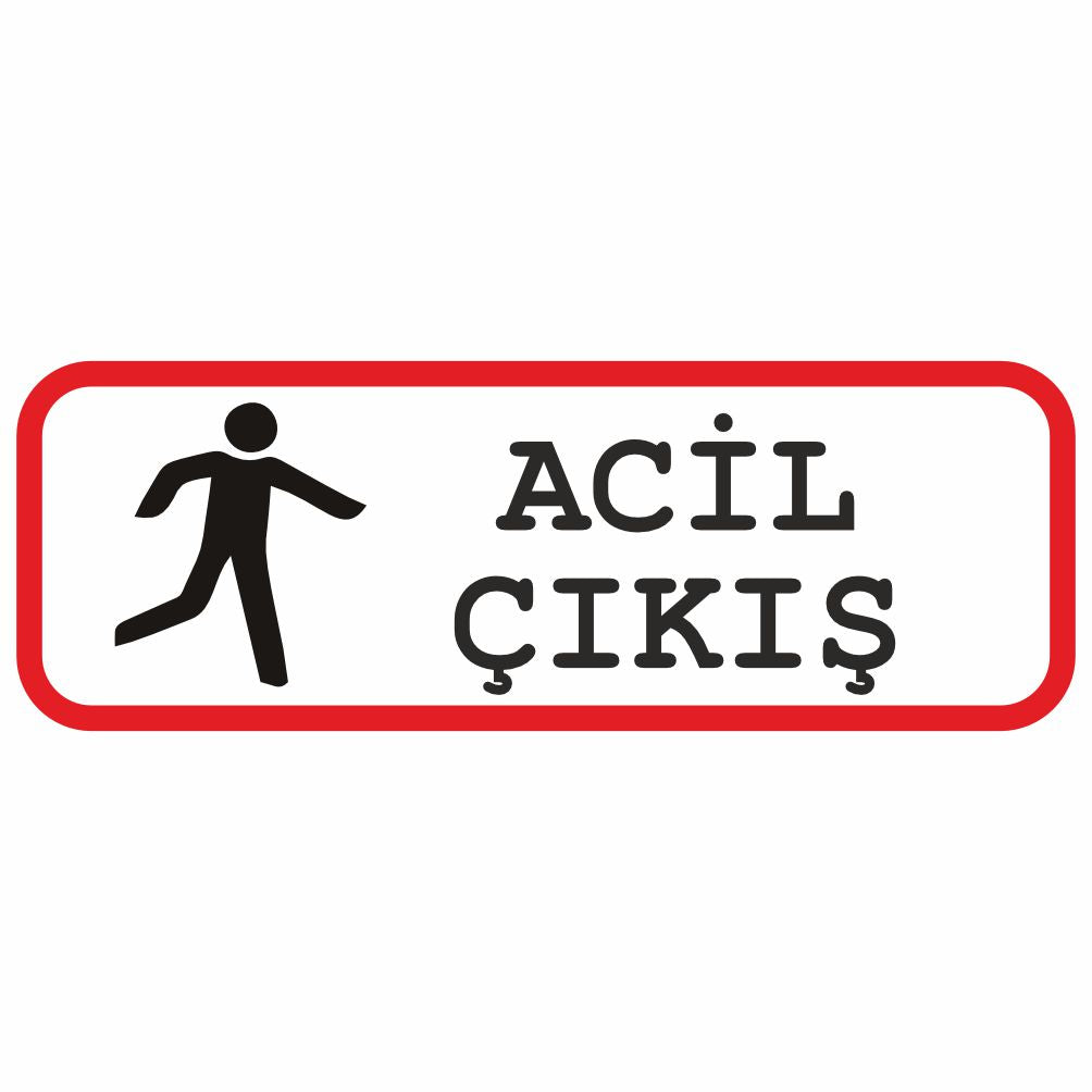 Sticker Master Acil Çıkış Sticker – 15 cm | Güvenlik Küçük Detaylarda Gizli!