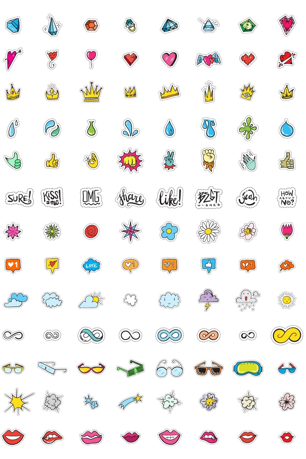Sticker Master 300 Adet Karışık Sticker Pack Graffiti Araba Stickers Motor Bisiklet Laptop Sticker Etiket Çıkartma