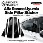 Alfa Romeo Uyumlu Kapı Direği Sticker Seti | 3 Model
