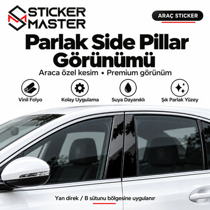 Alfa Romeo Side Pillar sticker B sütunu uygulama örneği ve özellikler