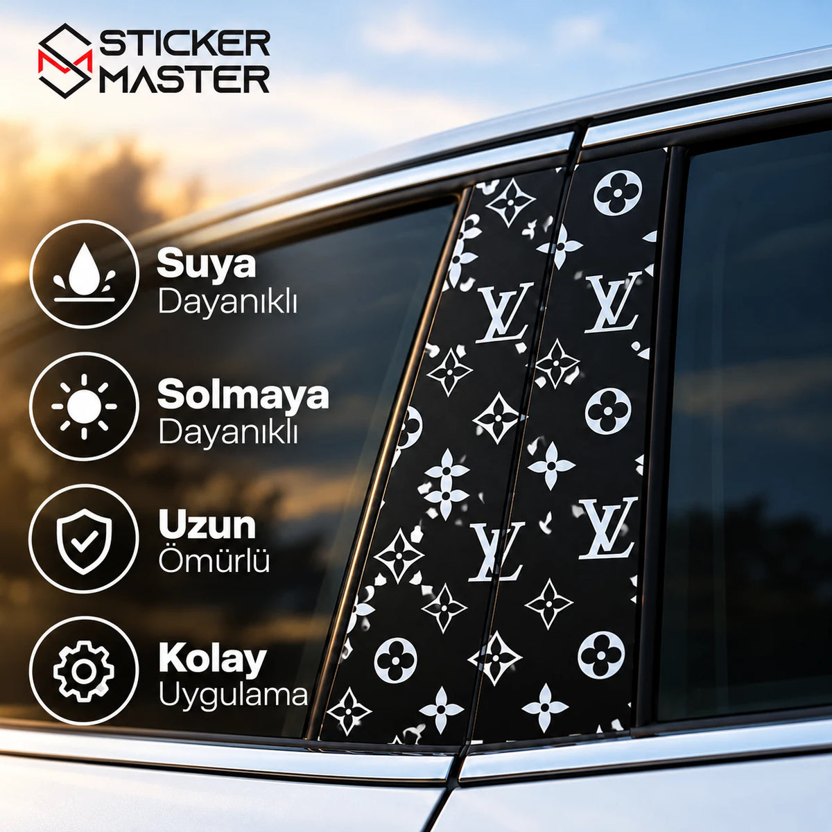 Araç B sütunu sticker suya ve solmaya dayanıklı özellikler