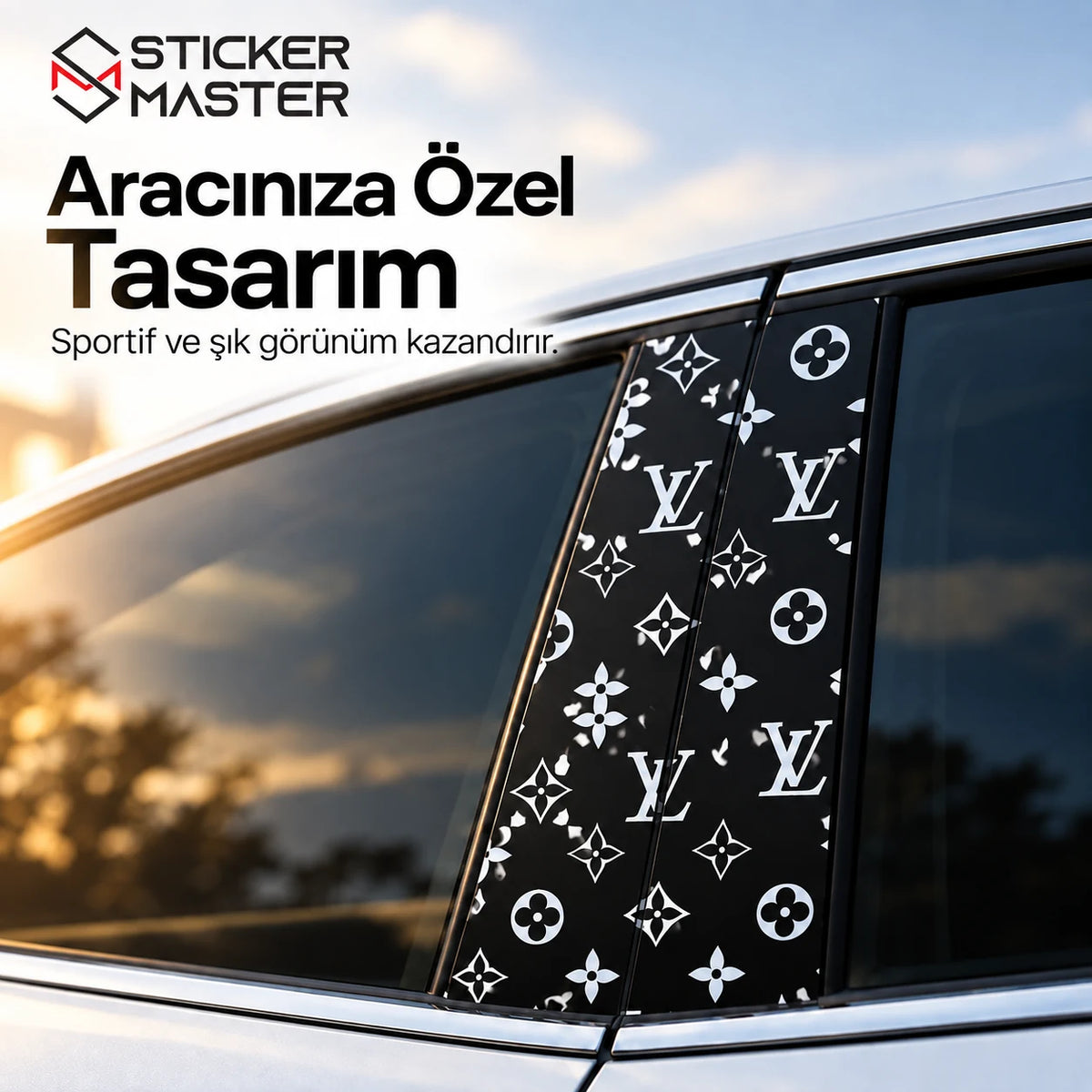 Aracınıza özel görünüm kazandıran B sütunu sticker seti