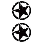 Sticker Master Askeri Yıldız Sticker (2 Adet - 10 Cm) - Oto, Araba, Motor, PC, Playstation, Xbox İçin Dayanıklı Vinil Decal Etiket - Sticker Master