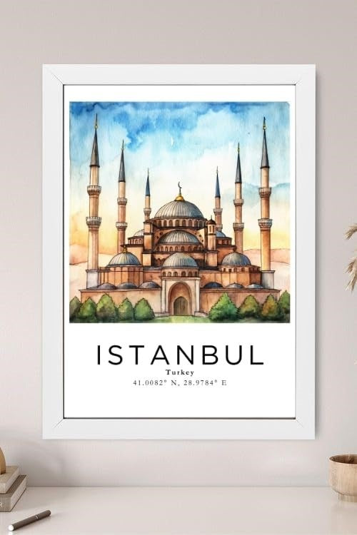 Sticker Master İstanbul Çerçeveli Poster Tablo | Tarih ve Estetiği Buluşturan Şık Dekorasyon