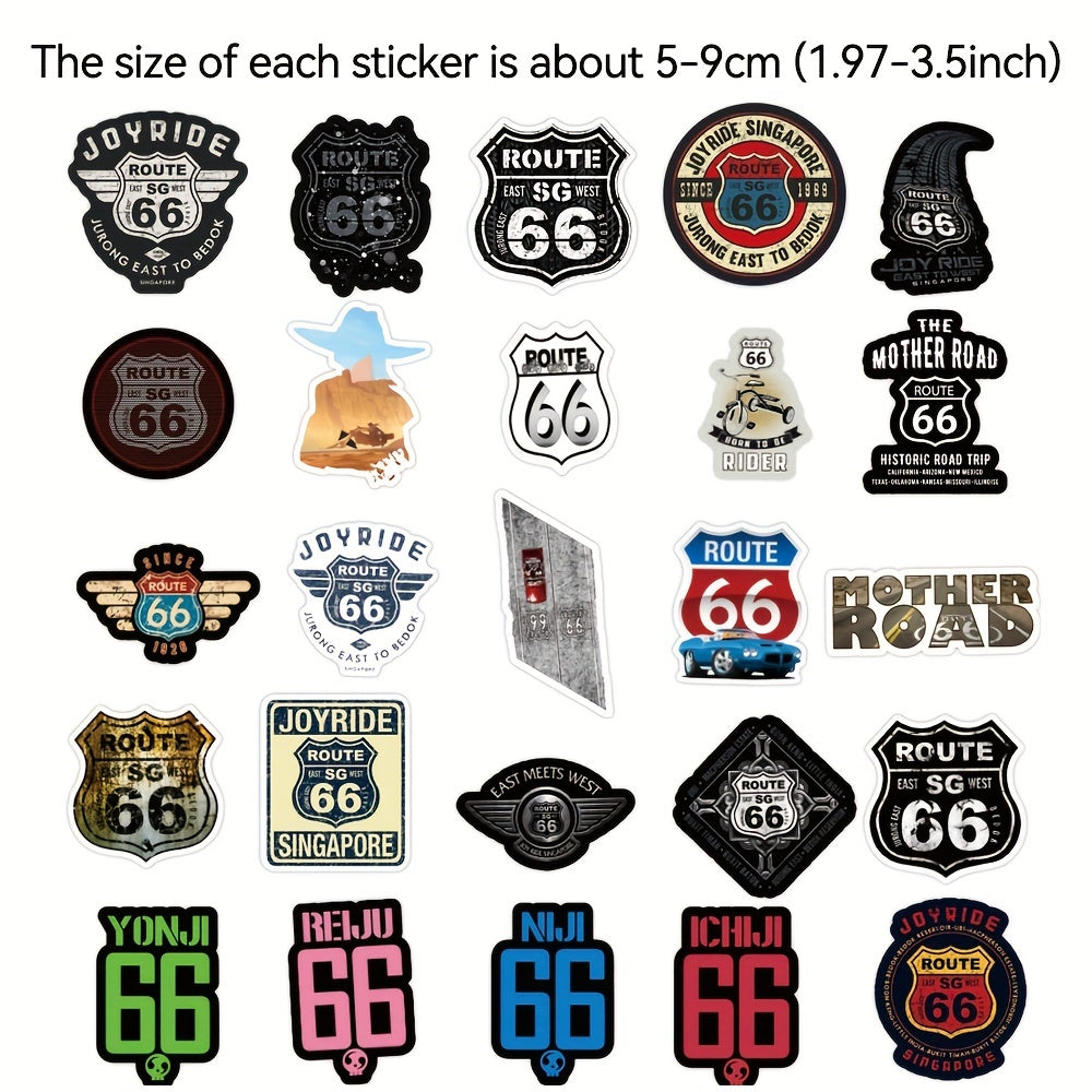 Route 66 Araba Sticker Seti (50’li) | Sticker Master