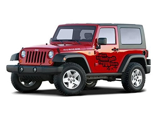 Sticker Master Where the road ends the fun begins - 4x4 Sticker Seti Motor, Kask, Laptop, Araba, Oto Araç İçin Dayanıklı Etiket Decal