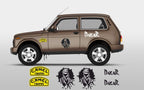 Sticker Masters Lada Niva Set-2 Sticker Seti Motor, Kask, Laptop, Araba, Oto Araç İçin Dayanıklı Etiket Decal