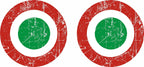 Sticker Master Vespa Eskitme Yan Grenaj Set Motor, Kask, Laptop, Araba, Oto Araç İçin Dayanıklı Etiket Decal 15 Cm