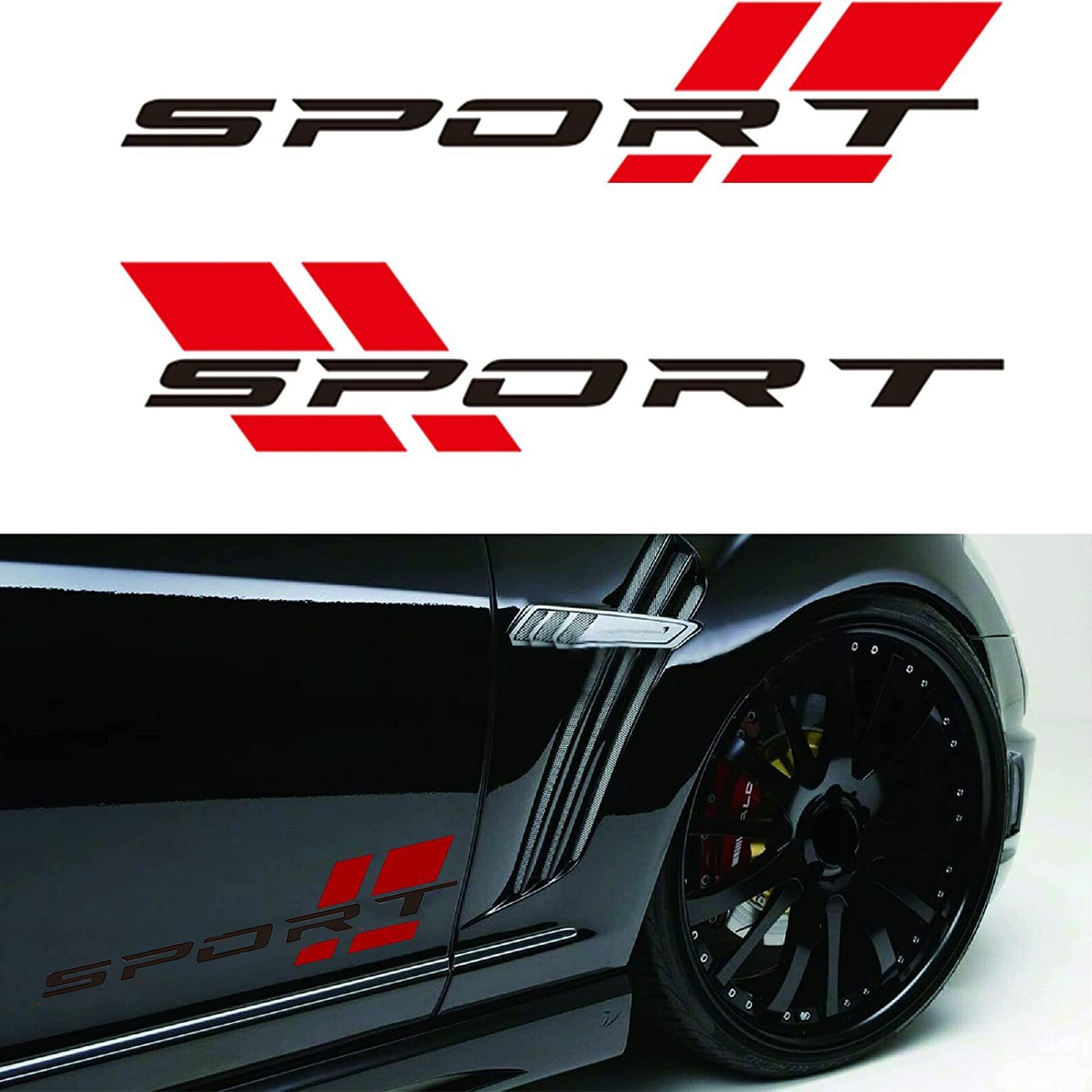 Sport Araba Sticker 2li Set 40.6cm Su Geçirmez | Sticker Master
