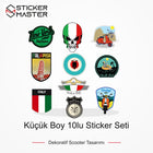 Vespa Uyumlu Küçük Boy 10lu Sticker Seti