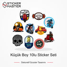Vespa Uyumlu Küçük Boy 10lu Sticker Seti Çıkartma