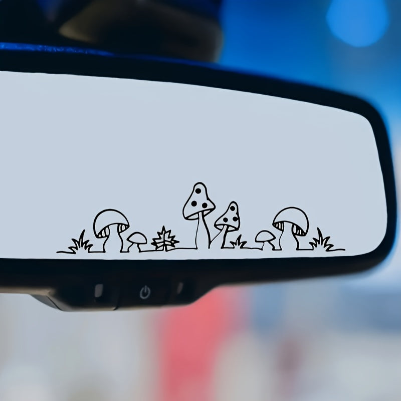Sevimli Mantar Ayna Stickerı Araç Çıkartması - Sticker Master