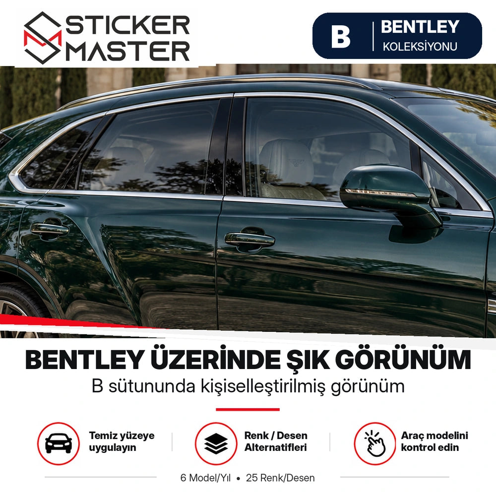 Bentley Bentayga B sütununda uygulama görünümü