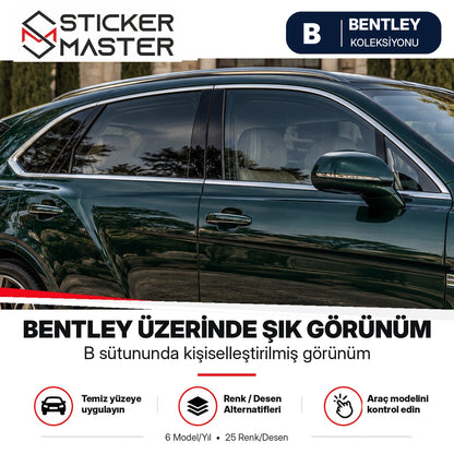 Bentley Bentayga B sütununda uygulama görünümü