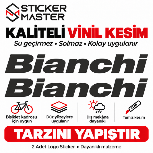 Bianchi uyumlu kaliteli vinil kesim sticker - Sticker Master