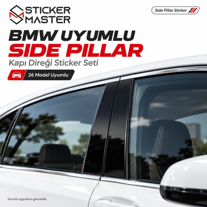 BMW Uyumlu Side Pillar Kapı Direği Sticker Seti 26 Model Sticker Master
