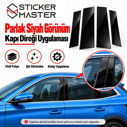 BYD B sütunu kapı direği sticker vinil folyo uygulama alanı