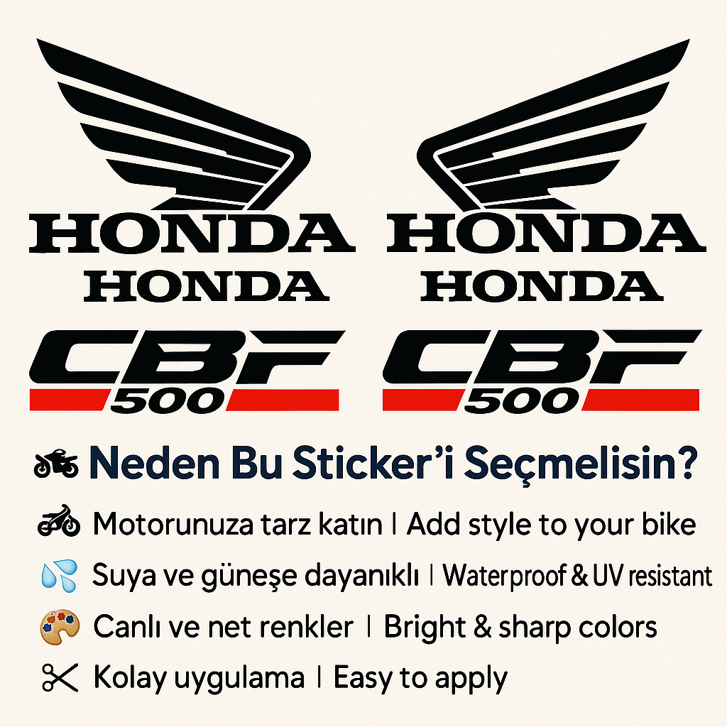 Sticker Master Cbf 500 Komple Sticker Set Motor Çıkartma Etiket