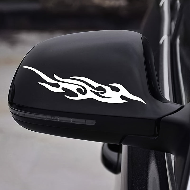 Alev Desenli Dikiz Aynası Sticker 2li Set Su Geçirmez | Sticker Master