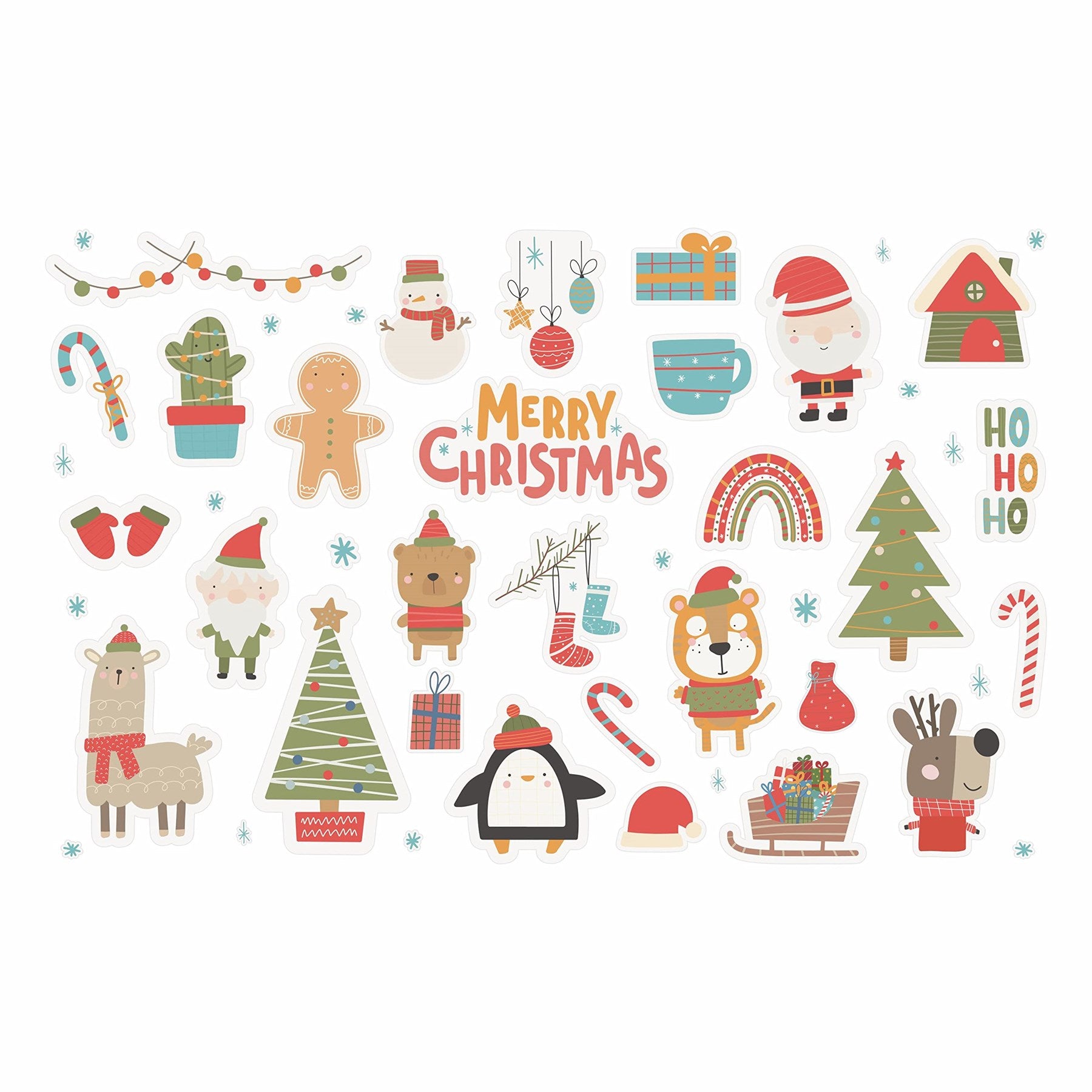 100 Adet Yılbaşı Christmas Graffiti JDM Araba Stickers Motor Bisiklet Laptop Sticker Etiket Çıkartma