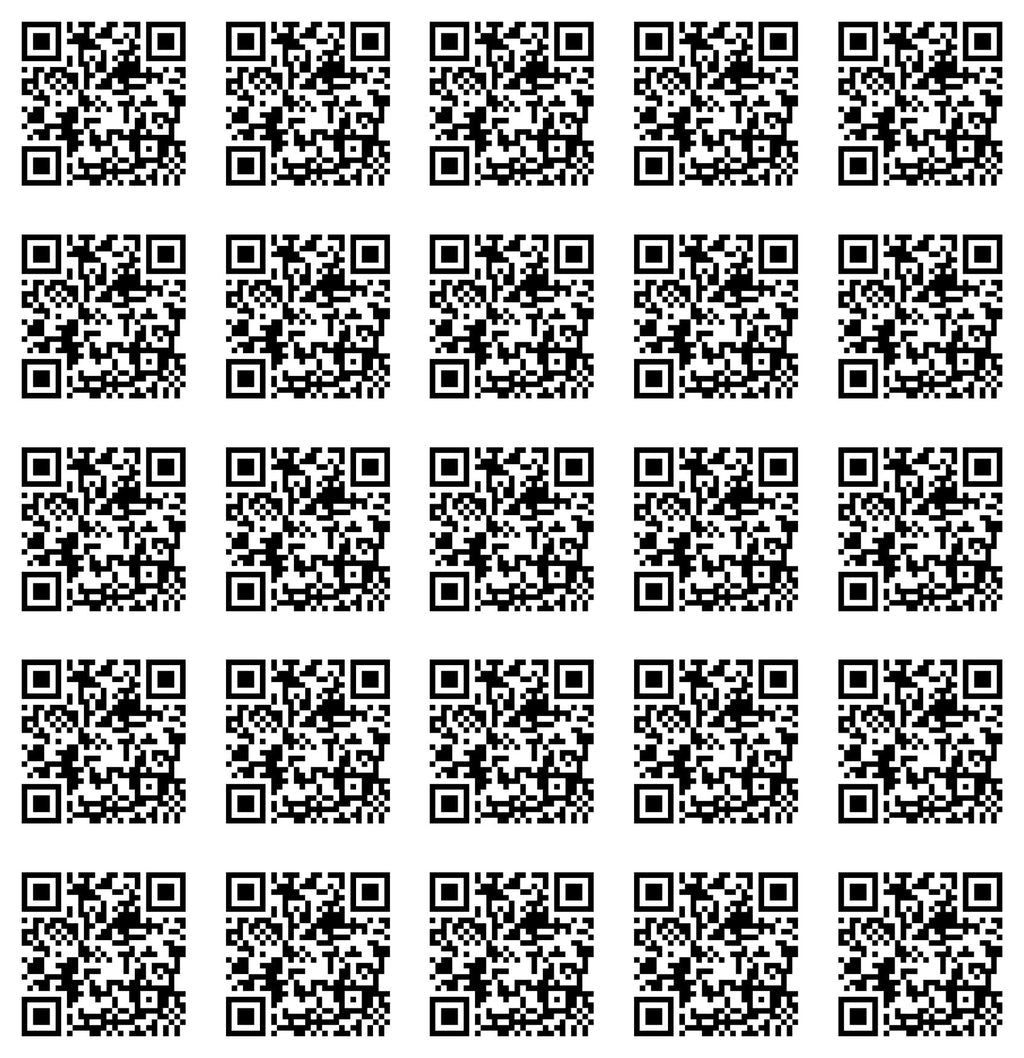 Sticker Master Qr Kod Karekod Sticker Oto, Motorsiklet, Kask,Cam, Laptop Sticker 5X5 Cm 25 Adet