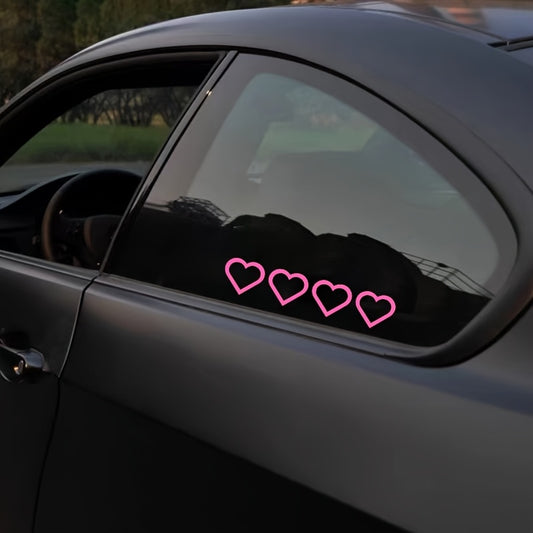 Renkli Kalp Şeridi Araba Stickerı | Sticker Master