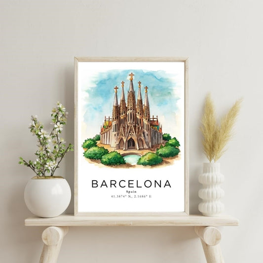 Sticker Master Barcelona Çerçeveli Poster Tablo | Şehrin Büyüleyici Manzarasıyla Dekoratif Dokunuş