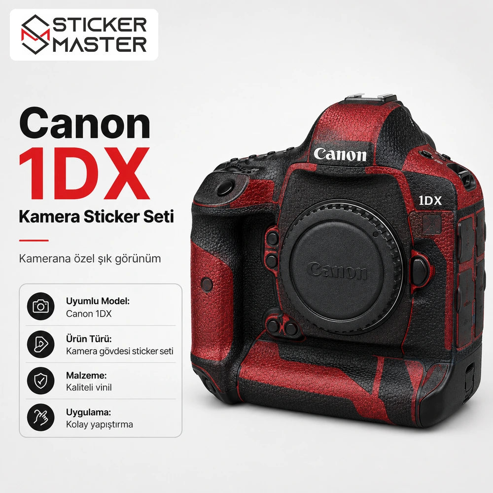 Canon 1DX Uyumlu Kamera Sticker Seti