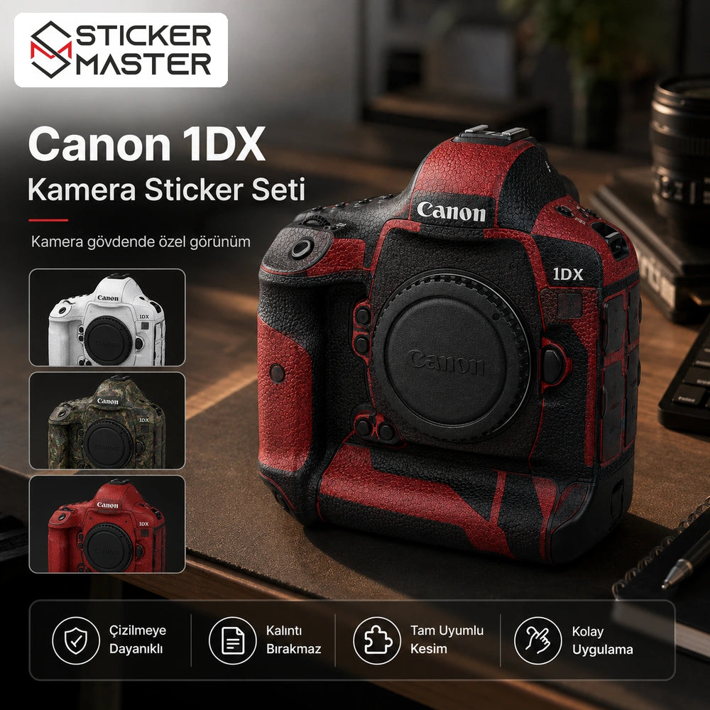 Canon 1DX Uyumlu Kamera Sticker Seti