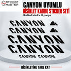 Canyon Uyumlu Bisiklet Kadro Sticker Seti | 8 Parça, 14 Renk