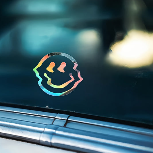Eriyen Gülen Yüz Sticker Araba Çıkartması - Sticker Master