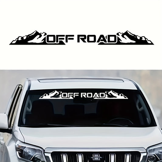 Sticker Master OFF ROAD Ön Cam Stickerı | Dağ Temalı Arazi Aracı Çıkartması