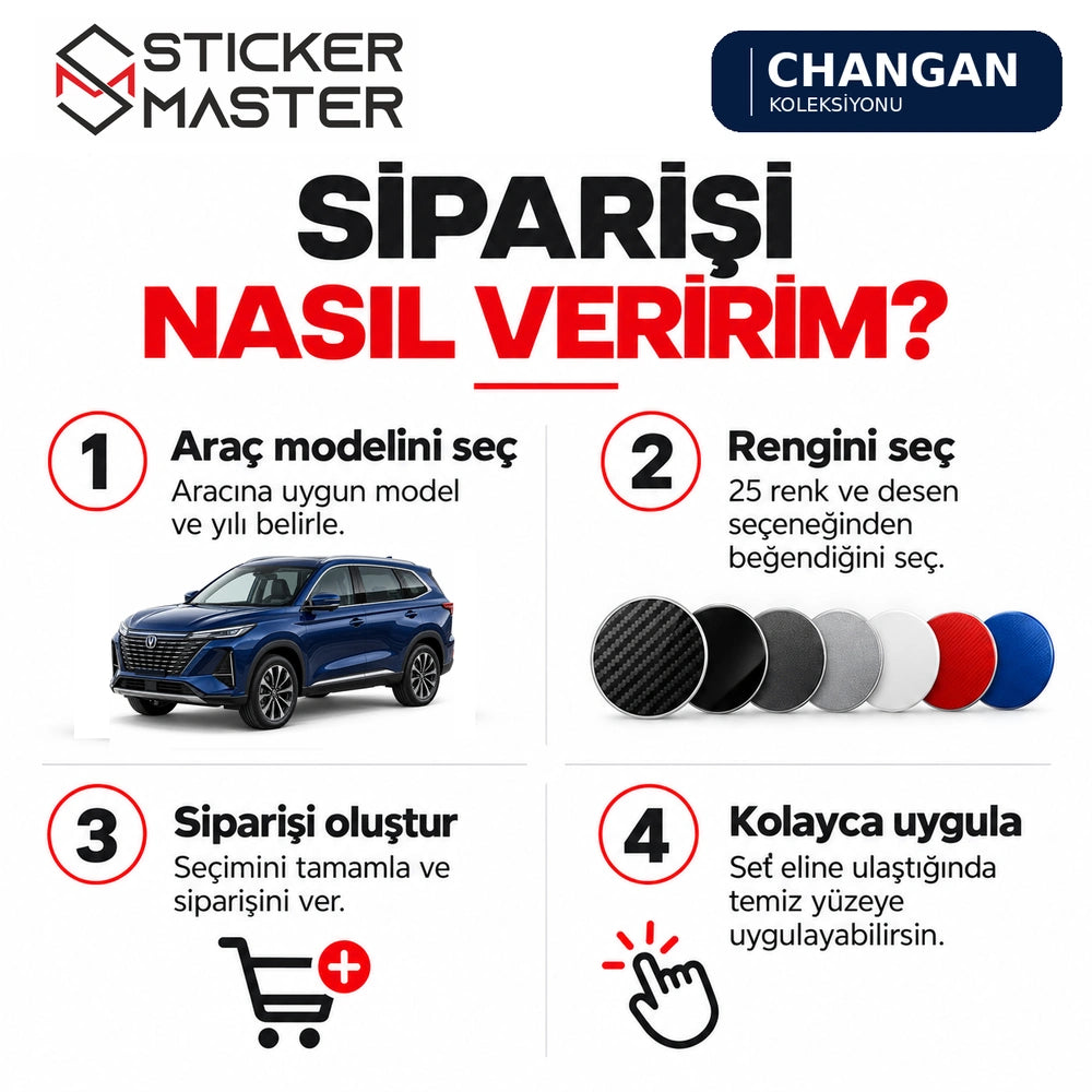 Changan araç modeli ve renk seçimi sipariş rehberi