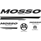 Sticker Master Mosso Bisiklet Kadro Sticker Seti – Su Geçirmez Vinil Etiketler (12 Parça)