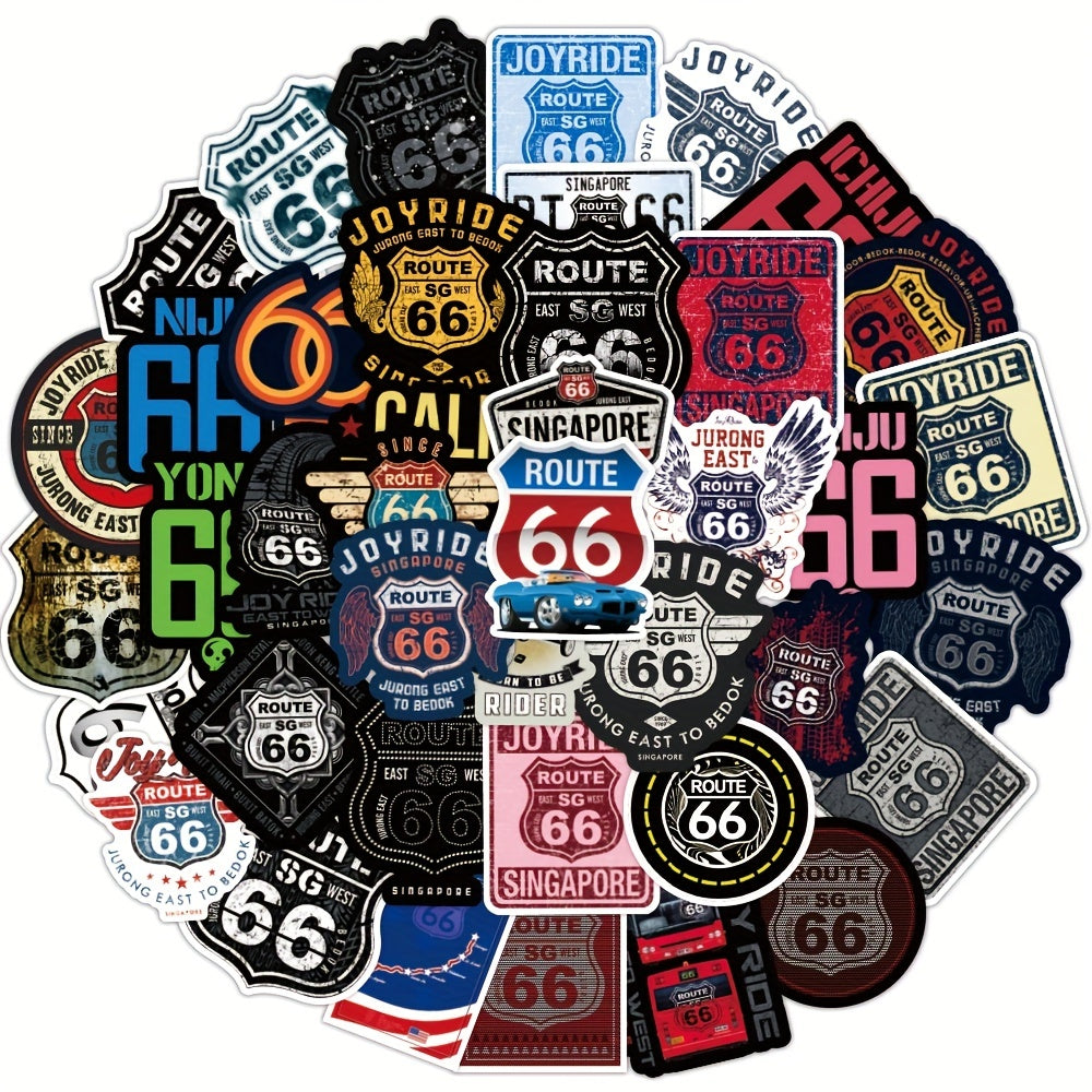 Route 66 Araba Sticker Seti (50’li) | Sticker Master